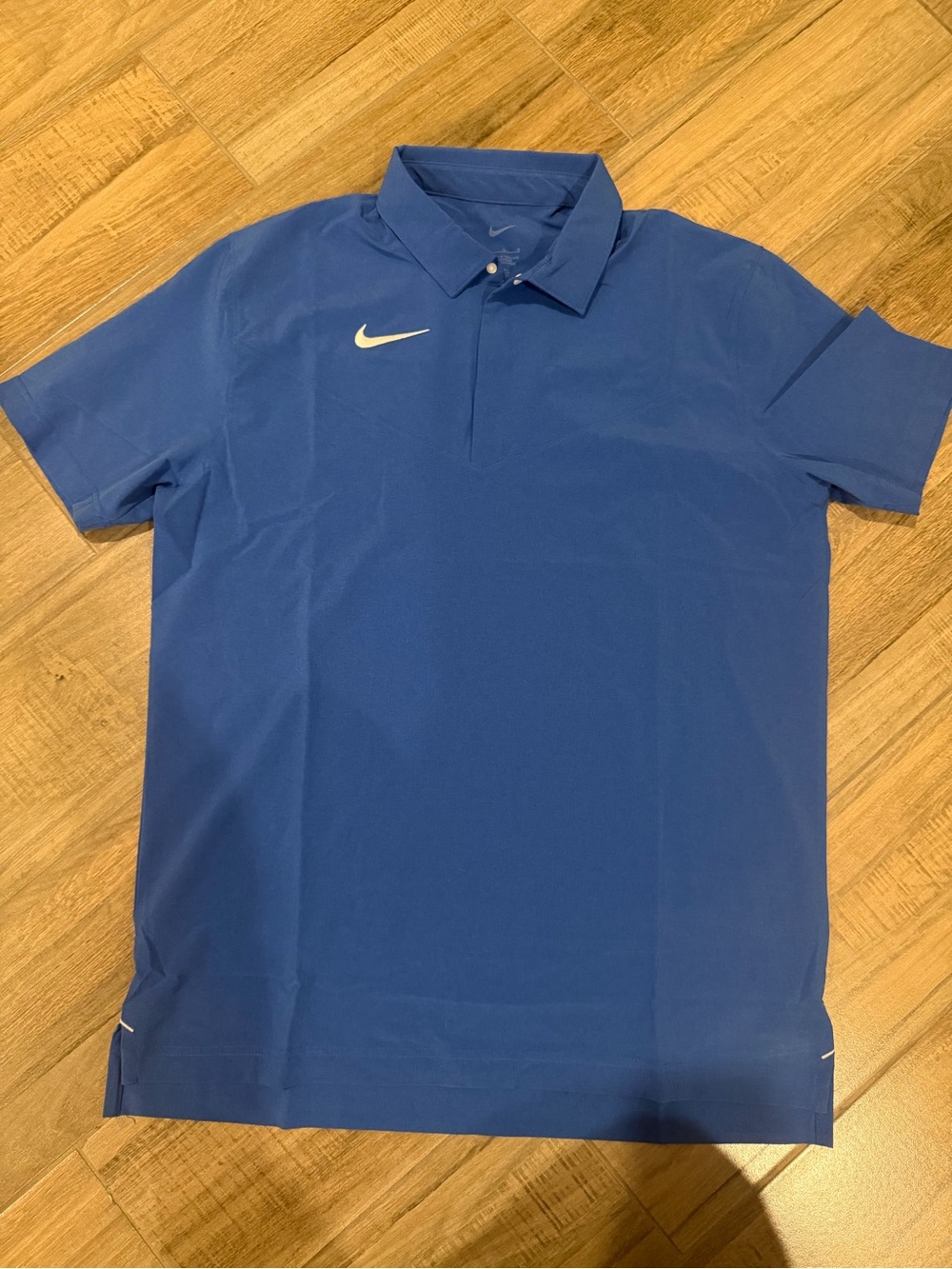 Nike Men's Royal Blue Polo with White Swoosh